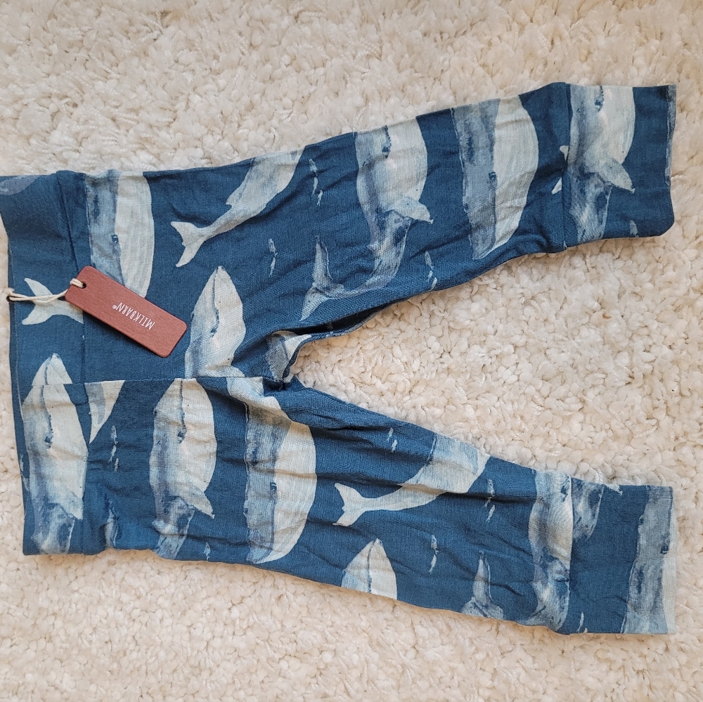 Milkbarn Baby Whale Pants 6-12 mo